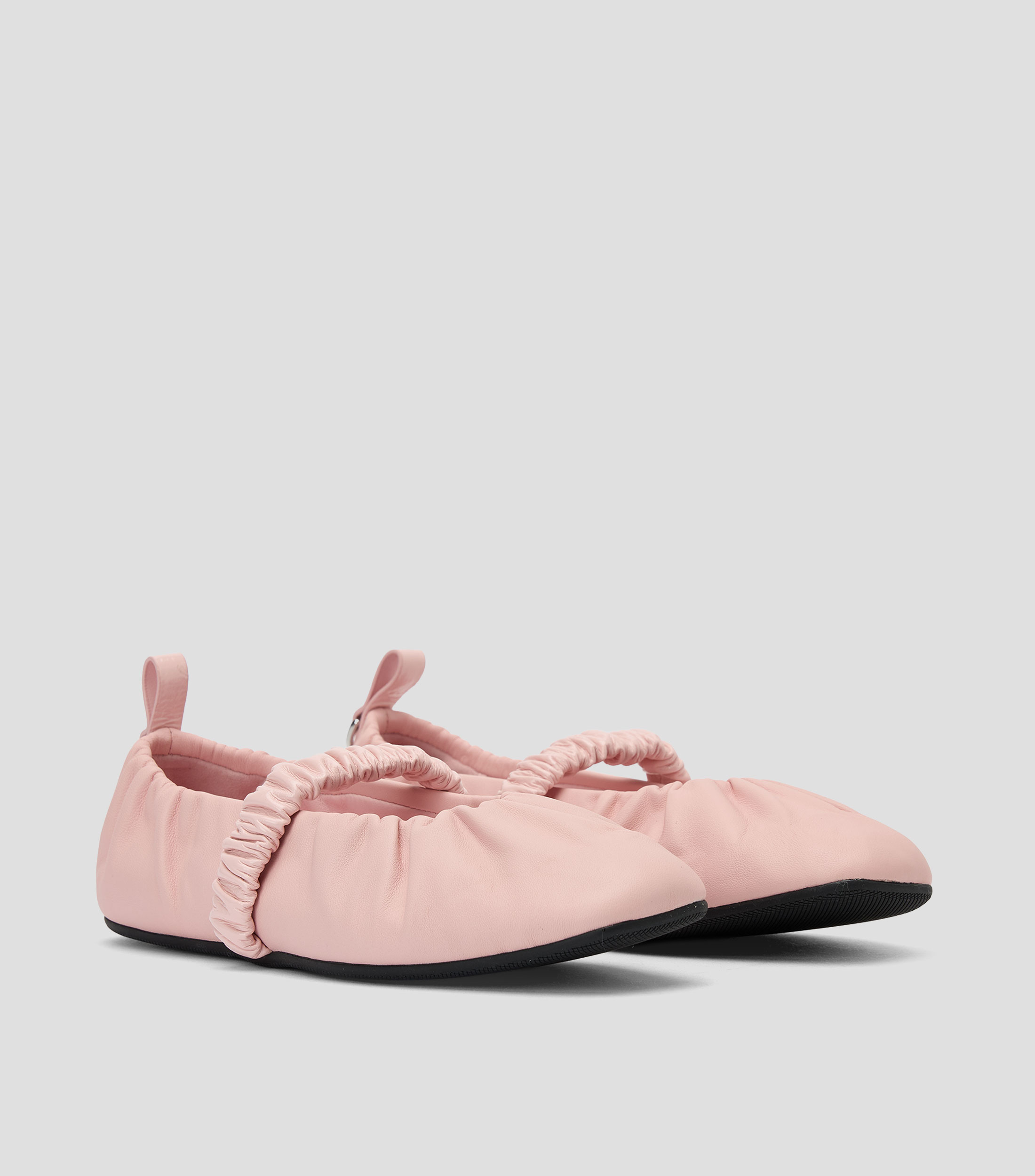 Flats en cuero liso Mujer